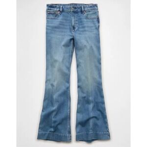 American Eagle High-Rise Flare Jeans 10 Boho Retro 70s Classic Hippie Festival